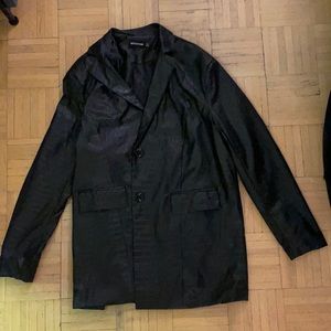 Black leather blazer